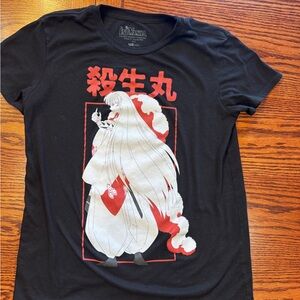 Black Anime Graphic Tee - Inu Yasha - woman’s size Small